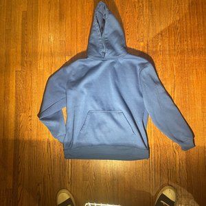 Vintage Hill Heavyweight Blue Blank Hoodie
